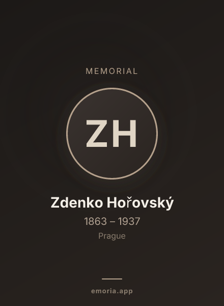 Memorial portrait of Zdenko Hořovský