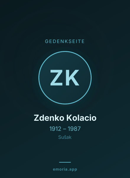 Gedenkportrait von Zdenko Kolacio