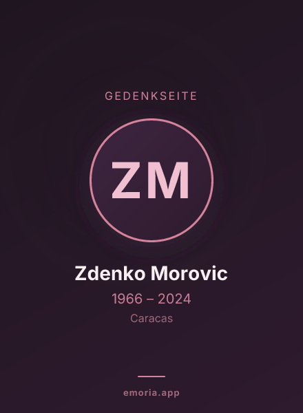 Gedenkportrait von Zdenko Morovic