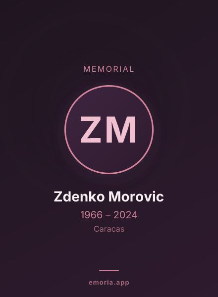 Memorial portrait of Zdenko Morovic