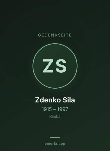Gedenkportrait von Zdenko Sila