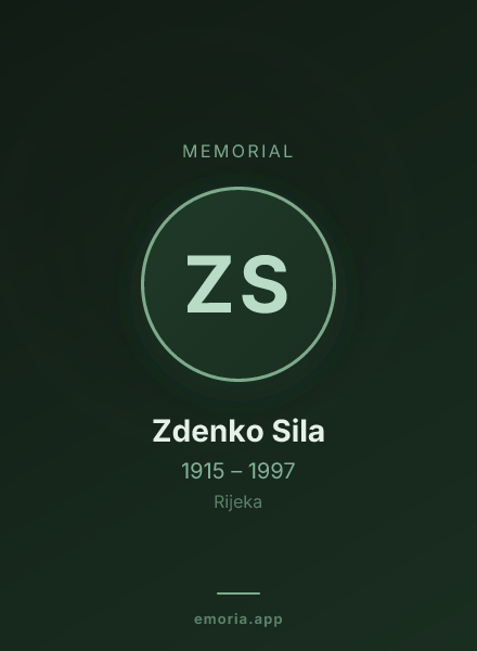 Memorial portrait of Zdenko Sila