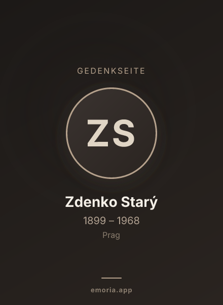 Gedenkportrait von Zdenko Starý
