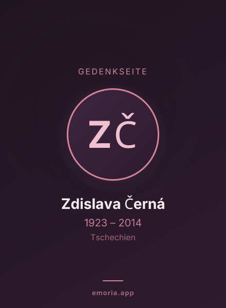 Gedenkportrait von Zdislava Černá
