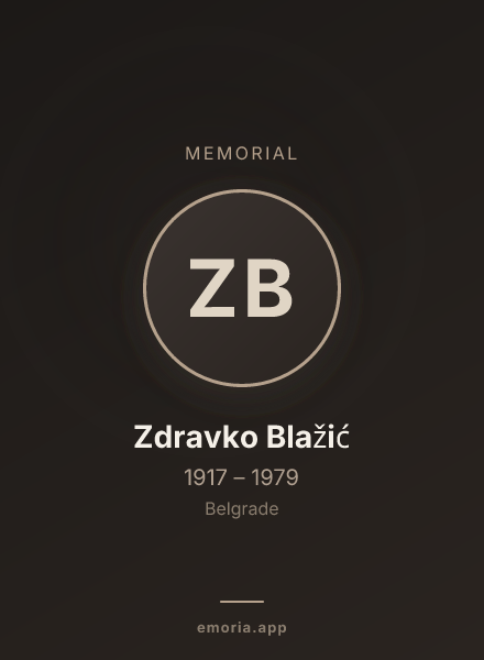 Memorial portrait of Zdravko Blažić