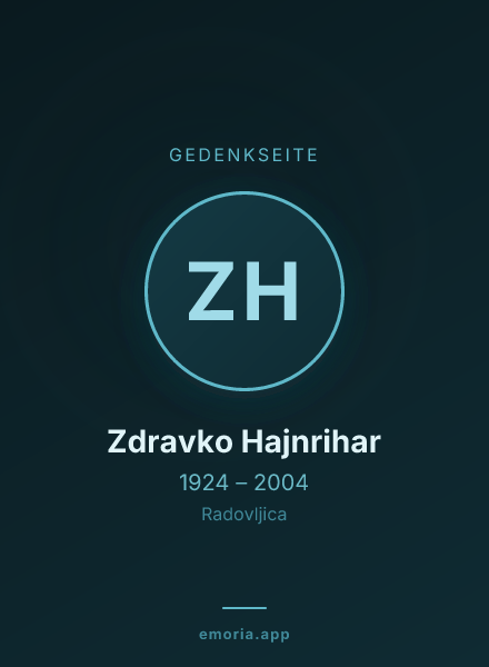 Gedenkportrait von Zdravko Hajnrihar