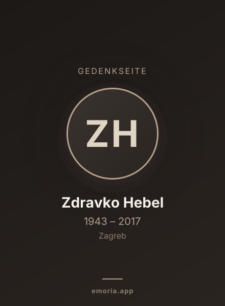 Gedenkportrait von Zdravko Hebel