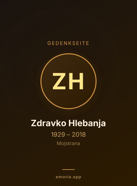 Gedenkportrait von Zdravko Hlebanja