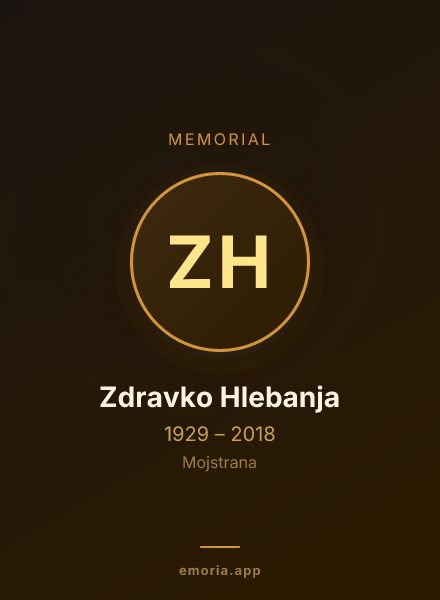 Memorial portrait of Zdravko Hlebanja