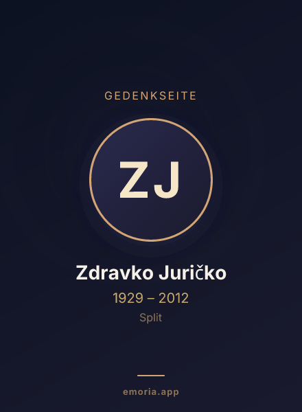 Gedenkportrait von Zdravko Juričko