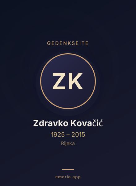 Gedenkportrait von Zdravko Kovačić