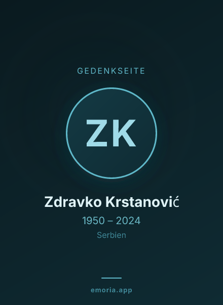 Gedenkportrait von Zdravko Krstanović