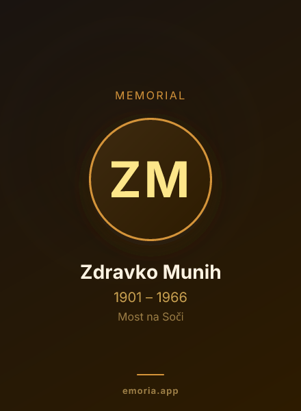Memorial portrait of Zdravko Munih
