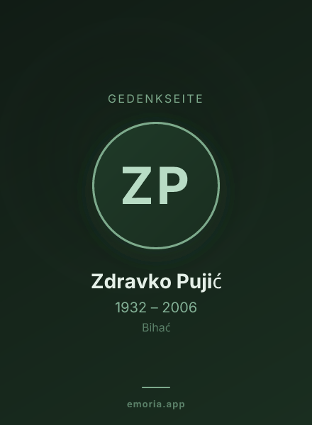 Gedenkportrait von Zdravko Pujić