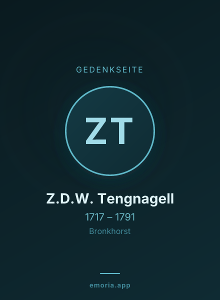 Gedenkportrait von Z.D.W. Tengnagell