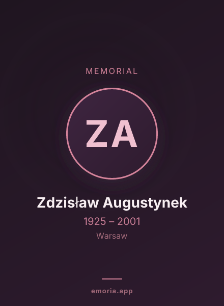 Memorial portrait of Zdzisław Augustynek