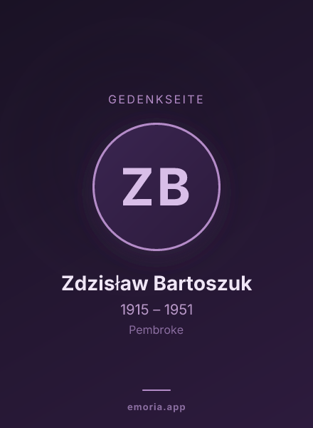 Gedenkportrait von Zdzisław Bartoszuk