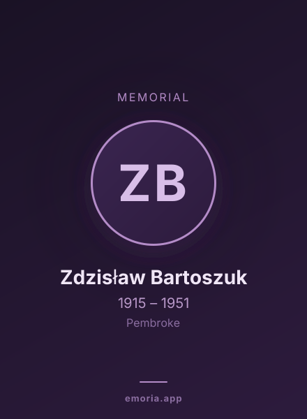 Memorial portrait of Zdzisław Bartoszuk
