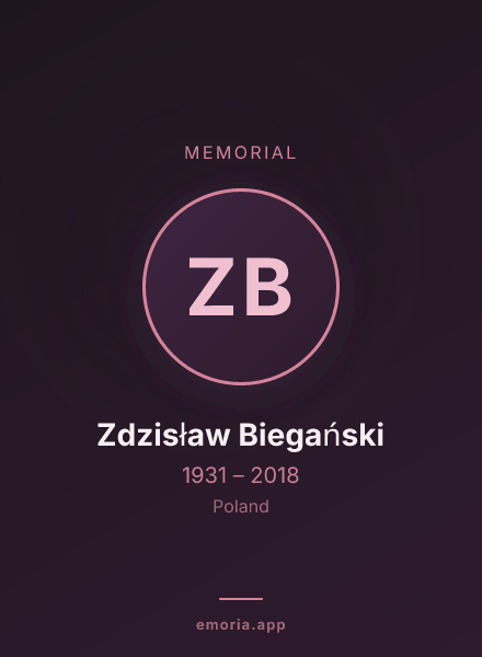 Memorial portrait of Zdzisław Biegański