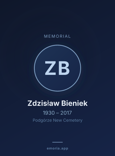 Memorial portrait of Zdzisław Bieniek