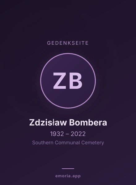 Gedenkportrait von Zdzisław Bombera