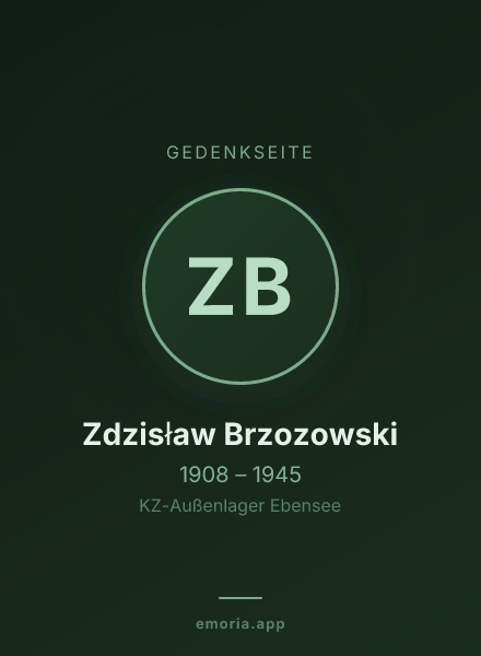 Gedenkportrait von Zdzisław Brzozowski
