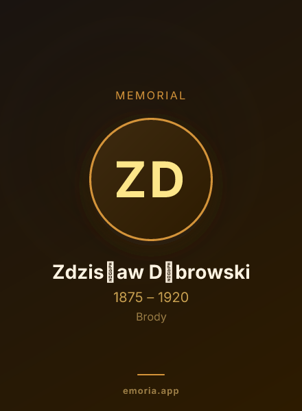 Memorial portrait of Zdzisław Dąbrowski