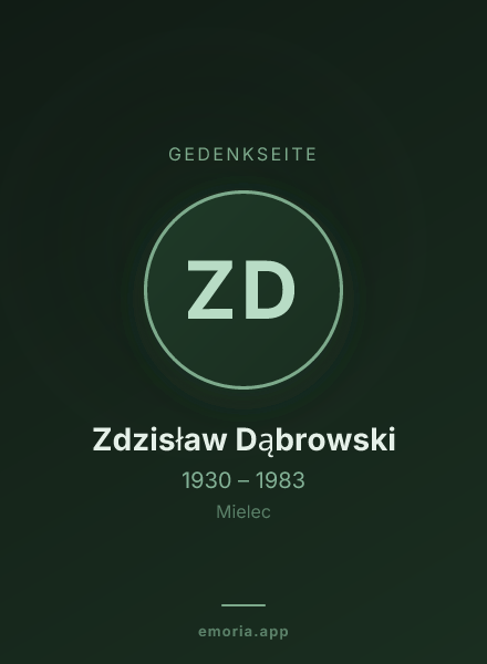 Gedenkportrait von Zdzisław Dąbrowski