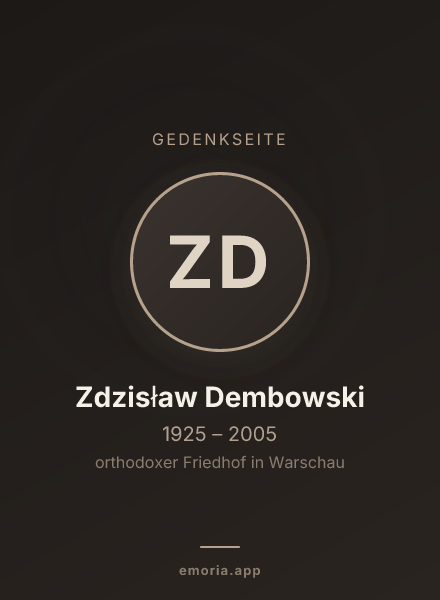 Gedenkportrait von Zdzisław Dembowski