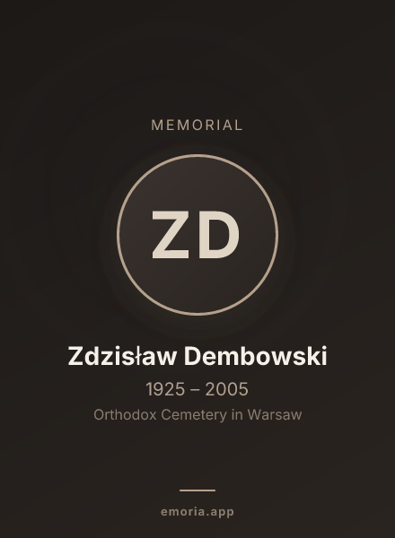 Memorial portrait of Zdzisław Dembowski