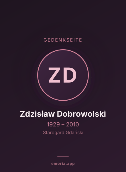 Gedenkportrait von Zdzisław Dobrowolski
