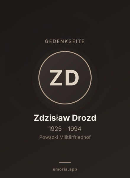 Gedenkportrait von Zdzisław Drozd