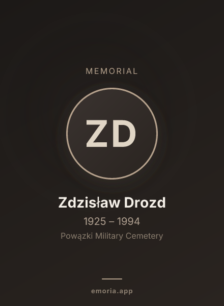 Memorial portrait of Zdzisław Drozd
