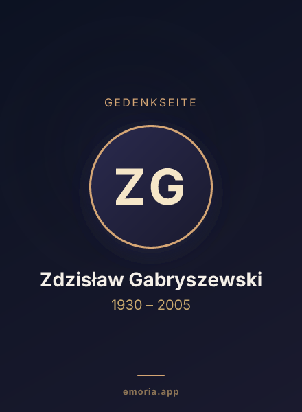 Gedenkportrait von Zdzisław Gabryszewski