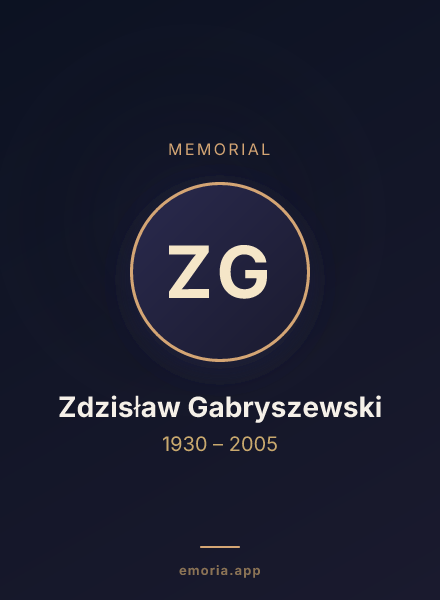 Memorial portrait of Zdzisław Gabryszewski