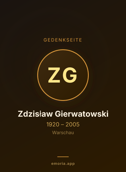 Gedenkportrait von Zdzisław Gierwatowski