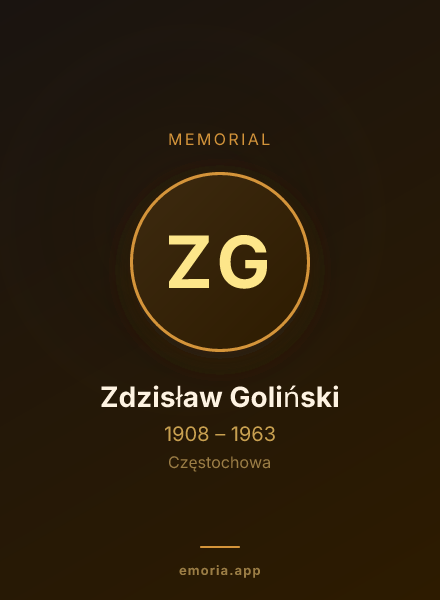 Memorial portrait of Zdzisław Goliński