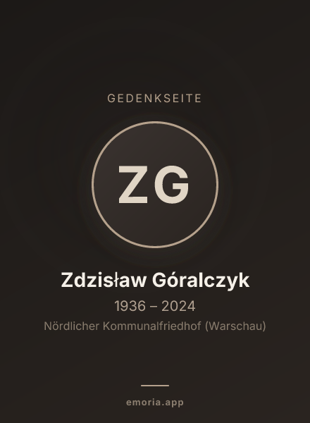 Gedenkportrait von Zdzisław Góralczyk
