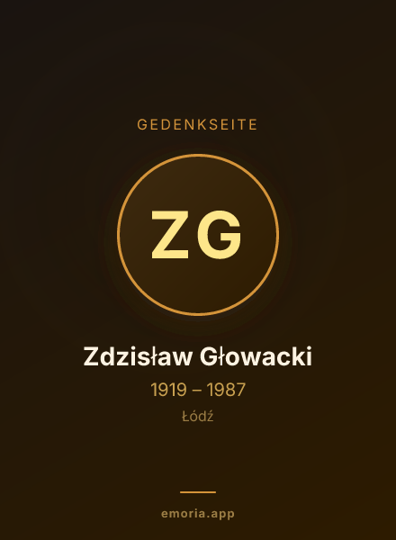 Gedenkportrait von Zdzisław Głowacki