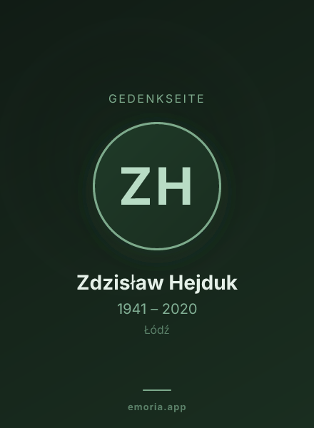 Gedenkportrait von Zdzisław Hejduk