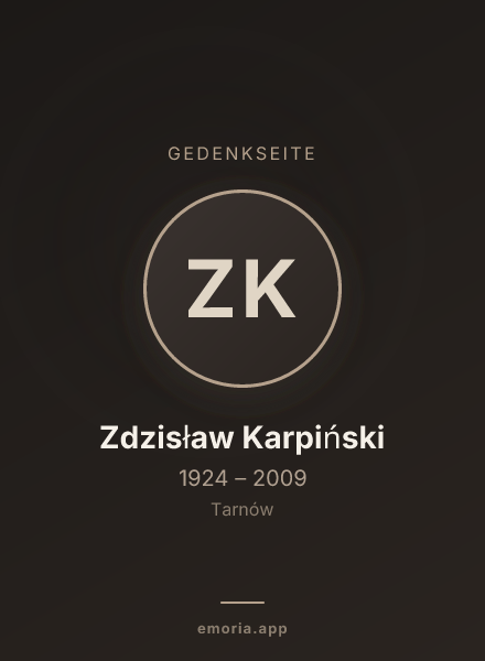 Gedenkportrait von Zdzisław Karpiński