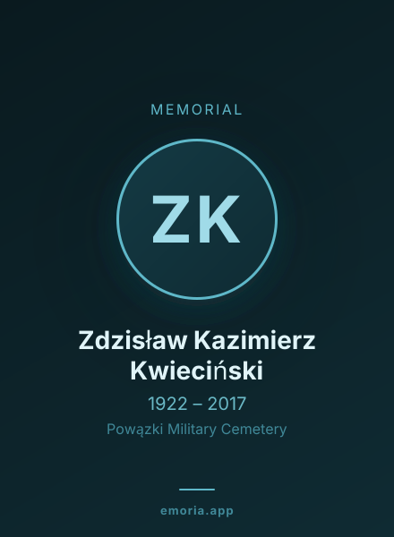 Memorial portrait of Zdzisław Kazimierz Kwieciński