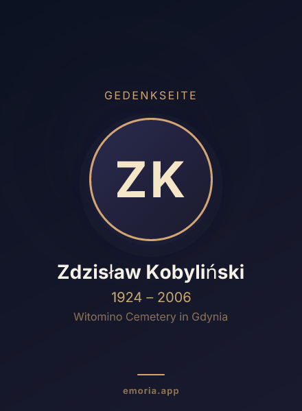 Gedenkportrait von Zdzisław Kobyliński