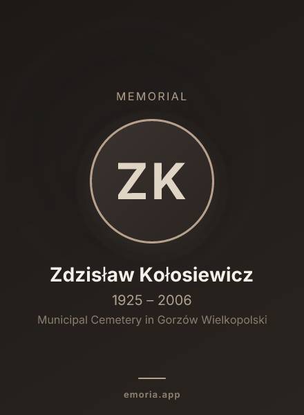 Memorial portrait of Zdzisław Kołosiewicz