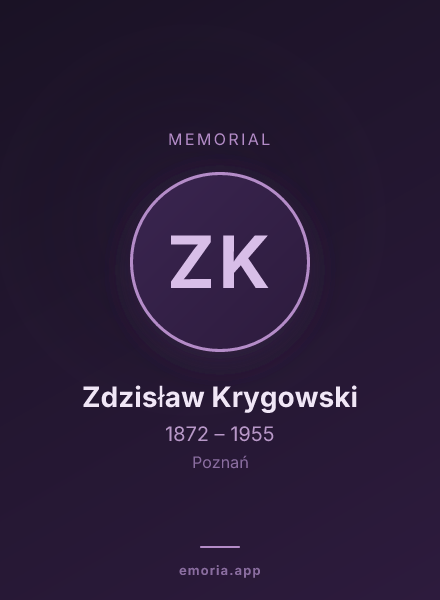 Memorial portrait of Zdzisław Krygowski