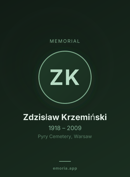 Memorial portrait of Zdzisław Krzemiński