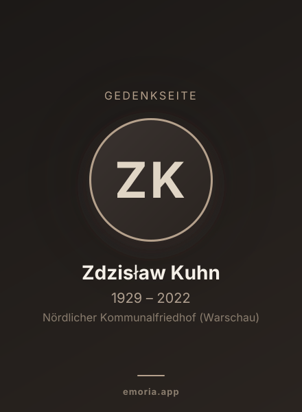 Gedenkportrait von Zdzisław Kuhn