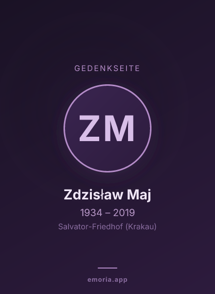 Gedenkportrait von Zdzisław Maj