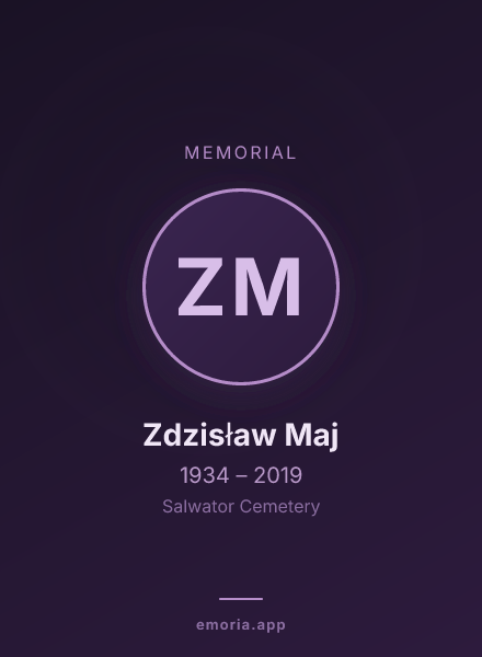 Memorial portrait of Zdzisław Maj