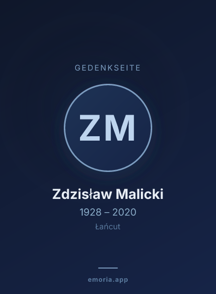 Gedenkportrait von Zdzisław Malicki
